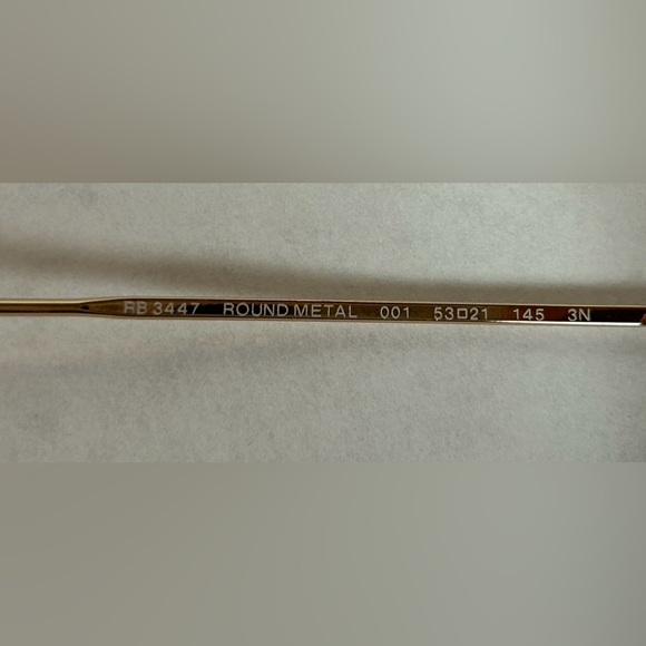 Authentic Ray-Ban Round Metal RB3447 Sunglasses with case - Picture 3 of 4